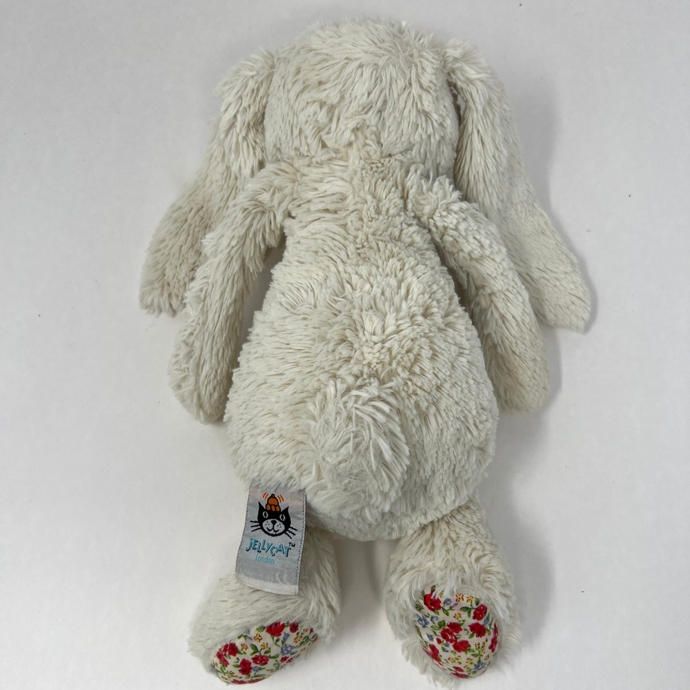 Jellycat Blossom Cream Bunny Cream Floral Ears Footpads JCINC1866 Plush Toy - Picture 7 of 16